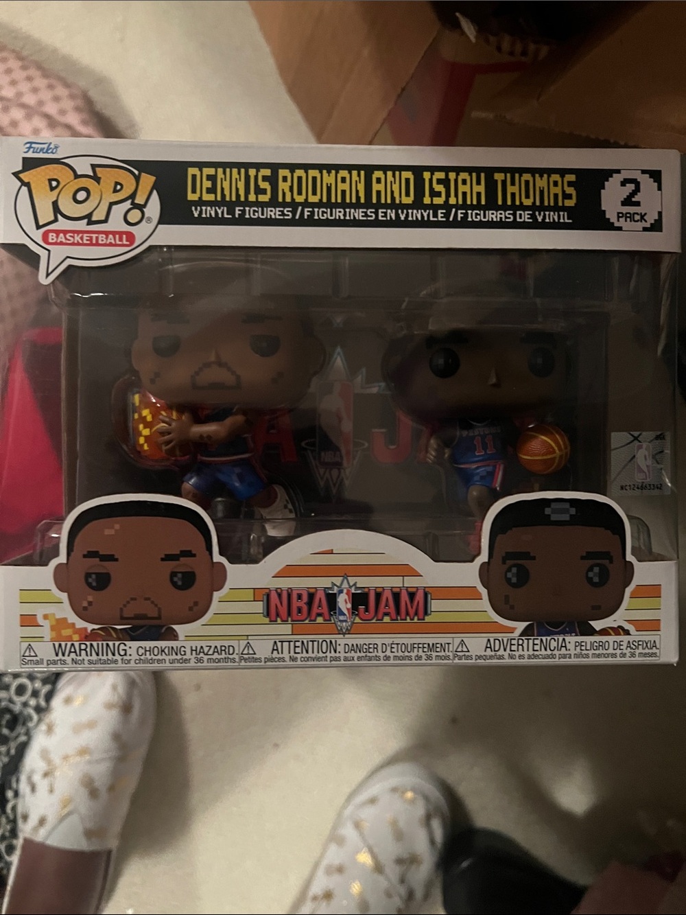 Funko Pop! NBA Jam Dennis Rodman & Isiah Thomas 2-Pack - Blue, Orange